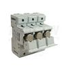 Biztosítós szakaszolókapcsoló d22x58mm sorolható 6M 3P 100A 400V gyűjtősínre IP20 TRACON - HBA-3P-100