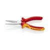 Csőrös fogó 1000V piros-kék 160mm-hossz 16.5mm-sz/fej 2-komponensű 1000V VDE KNIPEX - 3016160
