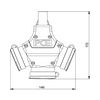 Dugalj elosztó 3X2P+E 16A/230V gumi fedéllel 3x2P+E/230V gumi függeszthető IP44 PCE - 25311-s