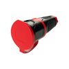 Dugalj lengő 2P+E piros gyűrűvel 16A 230V egyenes fekete gumi csavaros IP54 PCE - 2511-sr