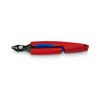 Elektronikai finomvágó fogó max.d0,2/1,6mm  nyitórugós piros-kék normál 150mm x szigetelt Slim Knips KNIPEX - 7861150