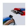 Elektronikai finomvágó fogó max.d0,2/1,6mm  nyitórugós piros-kék normál 150mm x szigetelt Slim Knips KNIPEX - 7861150
