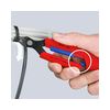 Elektronikai finomvágó fogó max.d0,2/1,6mm  nyitórugós piros-kék normál 150mm x szigetelt Slim Knips KNIPEX - 7861150
