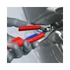 Elektronikai finomvágó fogó max.d0,2/1,6mm  nyitórugós piros-kék normál 150mm x szigetelt Slim Knips KNIPEX - 7861150