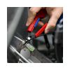 Elektronikai finomvágó fogó max.d0,2/1,6mm  nyitórugós piros-kék normál 150mm x szigetelt Slim Knips KNIPEX - 7861150