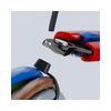 Elektronikai finomvágó fogó max.d0,2/1,6mm  nyitórugós piros-kék normál 150mm x szigetelt Slim Knips KNIPEX - 7861150