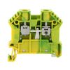 Földelő sorkapocs TS35 1-szintes 0,2-6mm2 zöld-sárga csavaros csavaros SSL 6/2A GNYE CONTA-CLIP - 17111.2