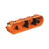 Gipszkarton szerelvénydoboz gumis 4-es ovális 260mm 65mm x műanyag narancs O-range ECON KAISER - 9254-22
