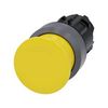 Gomba nyomófej műanyag d22 30mm-fej sárga visszaugró SIRIUS ACT SIEMENS - 3SU1030-1AD30-0AA0
