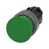 Gomba nyomófej műanyag d22 30mm-fej zöld visszaugró SIRIUS ACT SIEMENS - 3SU1030-1AD40-0AA0