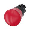 Vészgomba nyomófej műanyag d22 40mm-fej piros reteszelt fordító nyugtázás SIRIUS ACT SIEMENS - 3SU1000-1HB20-0AA0