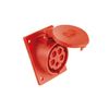 Ipari dugalj beépíthető 16A 5P 400V(50+60Hz) piros ferde IP44 műanyag 6h-pozíció csavaros PCE - 415-6
