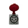 Ipari dugalj beépíthető 32A 5P 400V(50+60Hz) piros egyenes P17 Tempra PRO Dafbe-324k06 m LEGRAND - 555289