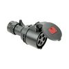 Ipari dugalj lengő 3P+N 16A 4P 400V(50+60Hz) piros egyenes IP44 műanyag 6h-pozíció Shark PCE - 214-6x