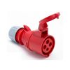 Ipari dugalj lengő 3P+N 32A 4P 400V(50+60Hz) piros egyenes IP44 műanyag 6h-pozíció Shark PCE - 224-6