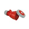 Ipari dugalj lengő 3P+N+E 32A 5P 400V(50+60Hz) piros egyenes IP67 műanyag 6h-pozíció Shark PCE - 2252-6