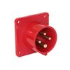 Ipari dugvilla 3P+E beépíthető 16A 4P 400V(50+60Hz) piros műanyag egyenes csavaros PCE - 614-6