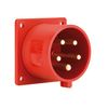 Ipari dugvilla 3P+N+E beépíthető 32A 5P 400V(50+60Hz) piros műanyag egyenes csavaros PCE - 625-6