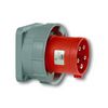 Ipari dugvilla 3P+N+E beépíthető 63A 5P 400V(50+60Hz) piros műanyag egyenes csavaros PCE - 635-6