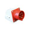 Ipari dugvilla 3P+N+E falonkívüli 16A 5P 400V(50+60Hz) piros műanyag ferde csavaros PCE - 515-6