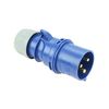Ipari dugvilla lengő 2P+E 32A 3P 230V(50+60Hz) kék IP44 műanyag csavaros 6h-pozíció Shark PCE - 023-6