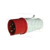 Ipari dugvilla lengő 3+PE 16A 4P 400V(50+60Hz) piros IP44 műanyag csavaros 6h-pozíció TRACON - TICS-014