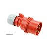 Ipari dugvilla lengő 3P+E 16A 4P 400V(50+60Hz) piros IP44 műanyag csavaros 6h-pozíció Shark PCE - 014-6