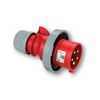 Ipari dugvilla lengő 3P+N+E 16A 5P 400V(50+60Hz) piros IP67 műanyag csavaros 6h-pozíció Shark PCE - 0152-6