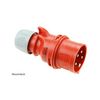 Ipari dugvilla lengő 3P+N+E fázisfordító 32A 5P 400V(50+60Hz) piros IP44 műanyag Shark PCE - 7025-6