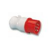 Ipari dugvilla lengő 6P+E 16A 7P 400V(50+60Hz) piros IP44 műanyag csavaros 6h-pozíció Shark PCE - 017-6