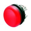 Jelzőlámpa fej kerek piros lapos 1-lámpa króm műanyag-előlapgyűrű 22mm-átmérő IP67 M22-L-R EATON - 216772