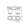 Kanlux 38965 LAURIN EL-2I W-G GU10 fehér/arany spot 2*GU10 IP20