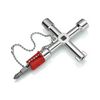 Kapcsolószekrény kulcs multifunkciós 7profil keresztkulcs 2bit 76mm univerzális KNIPEX - 001103