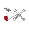 Kapcsolószekrény kulcs multifunkciós 7profil keresztkulcs 2bit 76mm univerzális KNIPEX - 001103