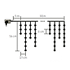 Karácsonyi fény - LED-ES JÉGCSAP FÉNYFÜGGÖNY - KKF 908/WW