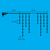 Karácsonyi fény - LED-ES JÉGCSAP FÉNYFÜGGÖNY, SZIPORKÁZÓ - KAF 300L 5M