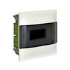 Kiselosztó PE/N-sín 40A műanyag 1x 6M üreges falba fehér IP40 átlátszó ajtó PractiboxS LEGRAND - 134176