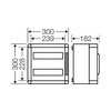Kismegszakítós szekrény 2x12modul zsanéros IP65  Mi 1226 Hensel - 2000619