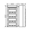 Kismegszakítós szekrény 4x12modul csapófedéllel IP65  Mi 1444 Hensel - 2000609