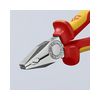 Kombinált fogó 60HRC max.d12/3,4/2,2mm-vágás króm piros-sárga 180mm 1000V szigetelt VDE KNIPEX - 0306180
