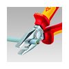 Kombinált fogó 60HRC max.d12/3,4/2,2mm-vágás króm piros-sárga 180mm 1000V szigetelt VDE KNIPEX - 0306180