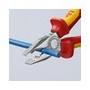 Kombinált fogó 60HRC max.d12/3,4/2,2mm-vágás króm piros-sárga 180mm 1000V szigetelt VDE KNIPEX - 0306180