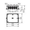 Kötődoboz falonkívüli műanyag 100mm x 125mm 40mm szürke IP55 A 18 OBO-BETTERMANN - 2000410