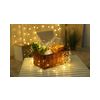LED karácsonyi füzér 100LED/10m réz 3xAA-elem(nélkül) 10db/m fehér-fényű 3V DC 2500K IP20 Modee - ML-C2012