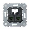 MERTEN 2xRJ45 Cat5e UTP aljzat - MTN4575-0002