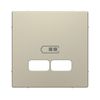MERTEN Fedlap, USB töltőkhöz, System-D, szahara - MTN4367-6033