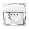 MERTEN 2P+F csatlakozóaljzat, csapófedéllel, rugós, 16A, System-M, polárfehér - MTN2311-0319