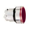 Nyomógombfej fém d22 világító lapos piros/fehér kerek visszaugró Harmony XB4 Schneider - ZB4BW343