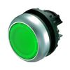 Nyomógombfej műanyag d22 világító lapos zöld kerek visszaugró M22-DL-G EATON - 216927