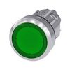 Nyomógombfej műanyag d22 világító lapos zöld visszaugró kerek SIRIUS ACT SIEMENS - 3SU1051-0AB40-0AA0